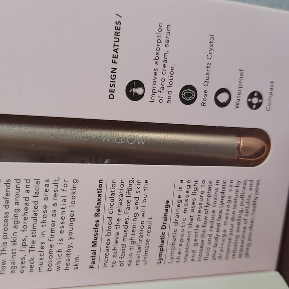 Luxe+Willow Bio Phoenix Rose Quartz Vibrating Facial Massager - Picture 14 of 16